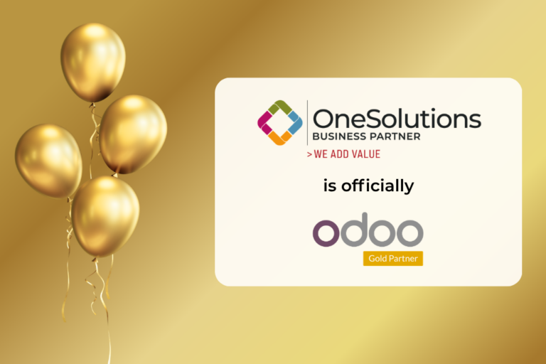 OneSolutions is Gold Partner Odoo