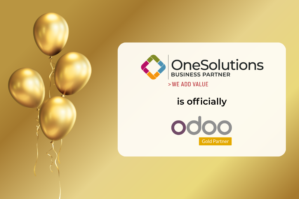 OneSolutions is Gold Partner Odoo
